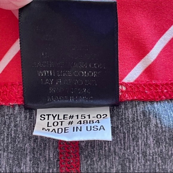 Terez x Peloton Lightning Legging Chevron Striped Red White Ombre Size Small - Picture 8 of 13